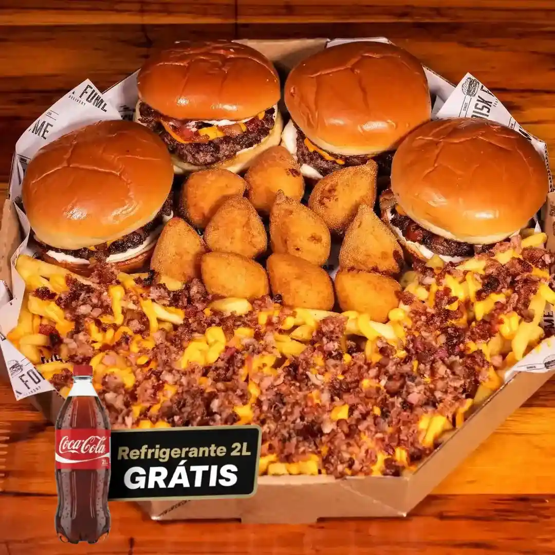Combo Família: 4 Burgões + 2 porções de Batata Especial 500g