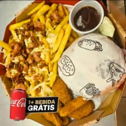Burgão, Batata Frita 250g e Refrigerant...